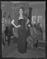 Singer Mariska Aldrich poses for a photograph, Los Angeles, 1935