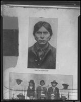 Portrait and group photograph of legendary outlaw The Apache Kid