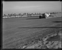 Pete DePaolo driving a stock car at Mines Field, Los Angeles, 1934