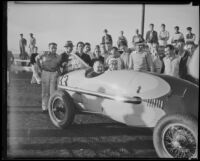 Pete DePaolo in car 33 at Mines Field, Los Angeles, 1934