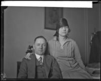 J. Carl Pendray, mayor of Victoria, British Columbia, and his wife Florence during a visit to Los Angeles, 1928