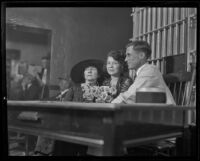 Arraignment of Clara Phillips, accused of murdering her husband's alleged mistress, Los Angeles, 1922