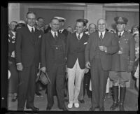 Dignitaries attend the opening of the California Pacific International Exposition, San Diego, 1935