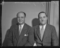 J. R. Ridley and N. J. Harkness of the National Association of Dyers and Cleaners, Los Angeles, 1933
