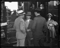 John D. Rockefeller, Jr. upon arrival, Los Angeles, 1932