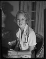 Ena Gregory, Australian actress, shortly after initiating divorce proceedings, Los Angeles, 1934