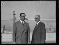 W. P. Roth and Burt Edwards, Los Angeles, 1931