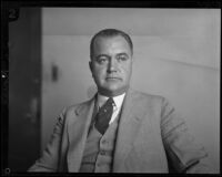 I. Linden Rouse, stockbroker, defendant in the Julian Petroleum case, Los Angeles, 1930
