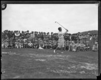 Gene Sarazen, golfer, during a game, Los Angeles, 1920-1939