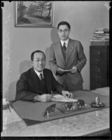 Tashito Satow, Japanese Consul, and Kakieh Ozawa, Los Angeles, 1933