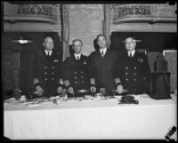 Admiral Luke McNamee, Admiral Frank H. Schofield, Adolph Schleicher, and A. L. Willard, Los Angeles, 1932
