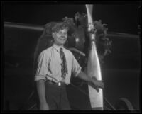 Young aviator Eddie Schneider, Los Angeles, ca. 1930