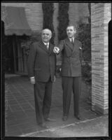 Sir Josiah Stamp and Francis Evans, Los Angeles, 1935
