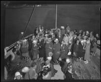 Passengers on the wrecked liner Harvard, Santa Barbara, 1931
