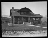 William and Clara Steele's house before it was destroyed by fire, Pomona, 1921