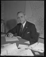 Arlin E. Stockburger assumes duties of Director of Finance, Los Angeles, 1934