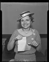 Roberta Semple finalizes her divorce, Los Angeles, 1935