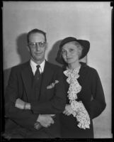 Judge Harry Sewell and Mary Virginia Platt, shortly before their marriage, Los Angeles, 1934