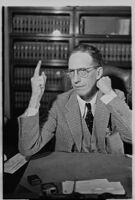 Judge Harry Sewell at his desk, Los Angeles, 1934