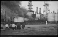 Oil field fire, Huntington Beach, 1935