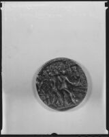 Lusitania medal, a copy of the 1915 medal struck by Karl Goetz, photographed 1935