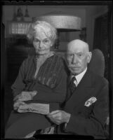 William P. Walsh, retired Secret Service operative, and his wife on their sixtieth anniversary, Los Angeles, 1935