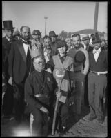 Attendees at a horse show in the city park on Halloween, Anaheim, 1935