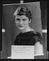 Burnice Bloom, president of Sigma Alpha Iota national music sorority, Los Angeles, 1935