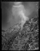 Small wildfire in Eaton Canyon below Mount Wilson, 1935