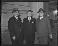 Congressmen Martin J. Kennedy, Claude A. Fuller, and Francis D. Culkin, Los Angeles, 1935
