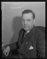 Photograph of Robert L. McCourt, new President of the Chamber of Commerce, Los Angeles, 1936