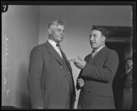 Oregon police officers Thomas Gurdane and Cecil "Buck" Lieuallen, Los Angeles, 1928