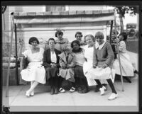 Survivors of the  fire that destroyed the Hope Development School for mentally disabled girls in Playa del Rey, Los Angeles, 1924