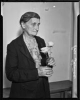 Rose Thomas, arrested for stealing rose plants, Los Angeles, 1935