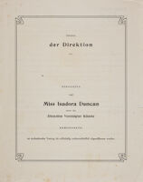 [Standard agreement form for Direktion Vereinigter Künste], n.d.