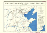 North China: Railroads And Navigable Waterways: Date As Of 1 October 1944