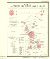Korea, Japanese in cities over 10,000