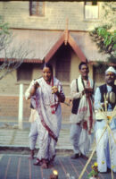 Gondhal and Jāgran ceremony - Mānik Bāī, dancer, with Bhagvan Renake, Pune (India), 1984