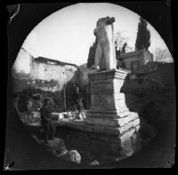 William Sachtleben at the Stoa of the Giants in the Agora, Athens, 1891