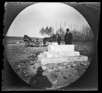 Milo A. Jewett, U. S. consul, and Dr. Carakian in the Protestant cemetery, Sivas, 1891