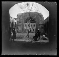William Sachtleben and others inside the Buruciye Medresesi, Sivas, 1891