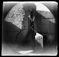 Ark-i ʻAlīshāh-i Tabrīz, William Sachtleben descending the stairs leading to the top, Tabrīz, Iran, 1891