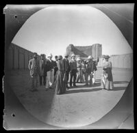 Ark-i ʻAlīshāh-i Tabrīz, view of the courtyard with William Sachtleben, Thomas Allen, missionaries and others, Tabrīz, Iran, 1891