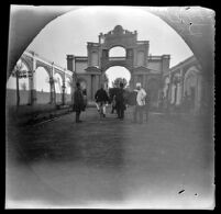 William Sachtleben and Thomas Allen leaving the palace of Emir Nizam, Tabrīz, Iran, 1891