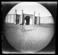 Gateway entering Qazvin from the west, Qazvīn, Iran, 1891