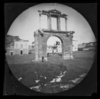 William Sachtleben at the Arch of Hadrian, Athens, 1891