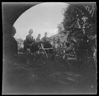 William Sachtleben on his bicycle after a performance for the Kaimacam, Mehemet Bey, Kelkit, Turkey, 1891