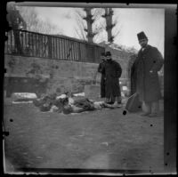 Armenian massacre victims laid out in the Armenian Gregorian Cemetery, Erzurum, Turkey, 1895