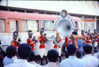 Baraat wedding procession with the Basavanneppa Band, Belgaum (India), 1984
