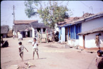 Gangadhar Nagar - children play in an open area of the village, Hubli (India), 1984